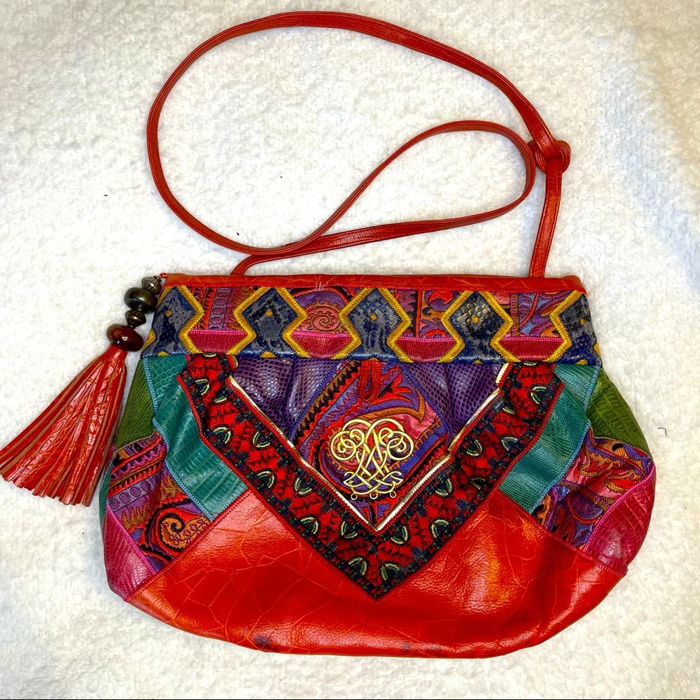 Vintage Sharif red / multi shoulder bag